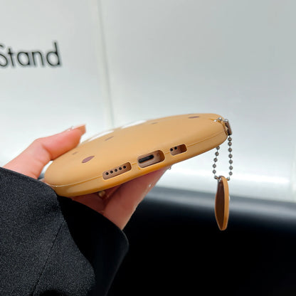 【3Dデザイン】ポテトキャラクター iPhoneケース かわいい 韓国風 ポテト型 ストラップ付き シリコン耐衝撃 ソフトケース｜iPhone対応 #251231