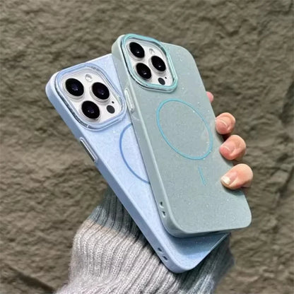 【Magnet内蔵】キラキラ ラメ入り グリッター 光沢 シンプル 高級感 スリム 耐衝撃 スマホケース カバー｜iPhone対応 #250409