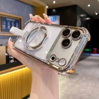 クリアメタルリング ケース｜透明 × カラーフレーム  iPhoneケース #240406