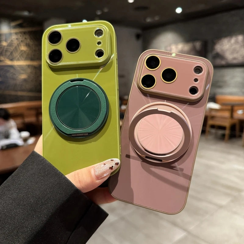 ラディアルリング スマホケース｜放射デザイン・折りたたみリング一体型 iPhoneケース #240407