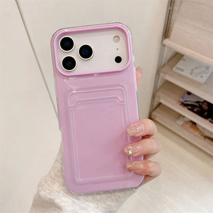 【クリアポケットシリーズ】推しフォト カード収納可能 シンプル 透明 クリアスマホケース｜iPhone対応 #251123