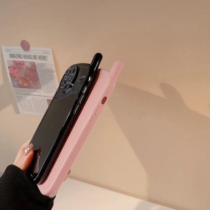 【アンテナ風デザイン】つるんとシリコン｜iPhoneケース #250503