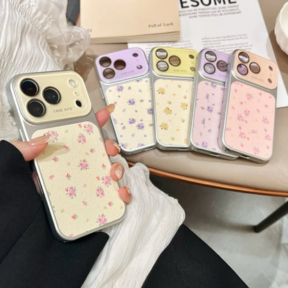 ドット柄 レザー調 メッキフレーム iPhoneケース｜淡色・大人かわいい #260050