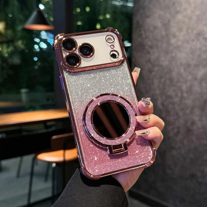 【グリッターシリーズ】キラキララメ＆リングスタンド付き 高級感スマホケース｜iPhone対応 #251119