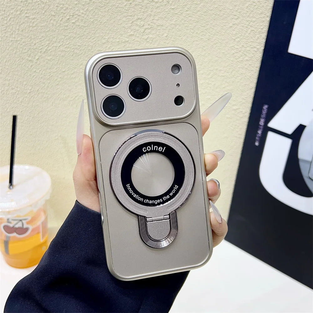 ミニマルリング マットケース｜シンプルカラー・折りたたみリング付き iPhoneケース #240402