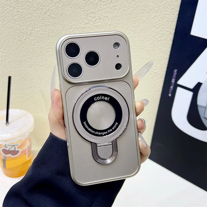 ミニマルリング マットケース｜シンプルカラー・折りたたみリング付き iPhoneケース #240402