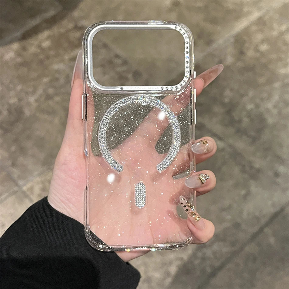 ビジューリング グリッターケース｜キラキラ×リング一体型iPhoneケース #240403