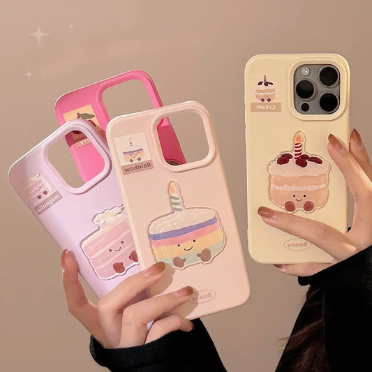【スイーツシリーズ】キュートケーキデザイン スマホケース｜iPhone対応 #250822