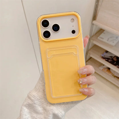 【クリアポケットシリーズ】推しフォト カード収納可能 シンプル 透明 クリアスマホケース｜iPhone対応 #251123