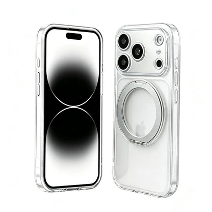 【360度回転リング付き】マット半透明 Magnet内蔵 iPhoneケース｜カラバリ・シンプル スタンド PCA #261278