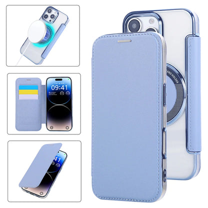 【Magnet内蔵】レザー調 カード収納付きフリップカバー スマホケース｜iPhone対応 #251129