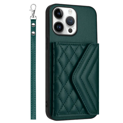 【キルティングシリーズ】カード収納付き ショルダー対応 レザー調スマホケース｜iPhone対応 #251108