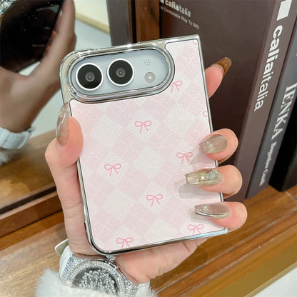iPhone Duo リボングリップ ストラップ付き Magnet内蔵 iPhoneケース 淡色｜ピンク・ガーリー #261247