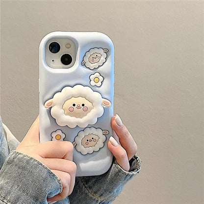 【ひつじモチーフ】立体 iPhoneケース トレンド・キュート おしゃれ アニマル PCA #261206