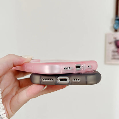 【キラキラ×猫耳グリッターケース】星屑ラメ入り｜iPhone対応 #250710