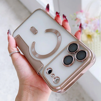 キルティング レザー調 手帳型 iPhoneケース｜クリアケース・マグネット内蔵 #240305