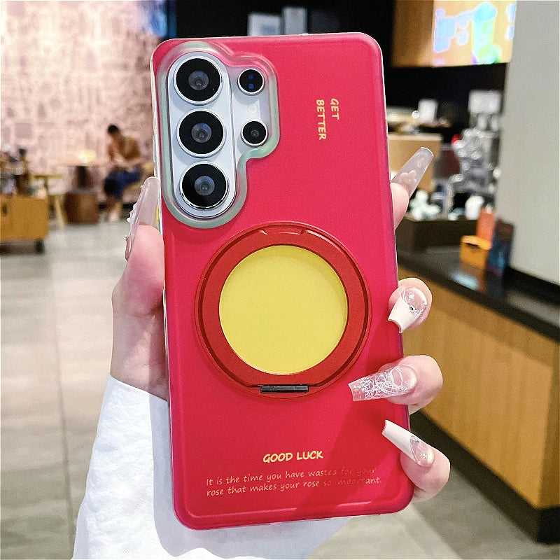 【Galaxy対応】 スタンドリング マグネット内蔵ケース (全7色) スポーティー・モダン #261188