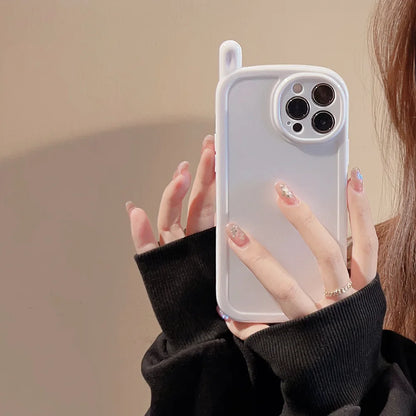 【アンテナ風デザイン】つるんとシリコン｜iPhoneケース #250503