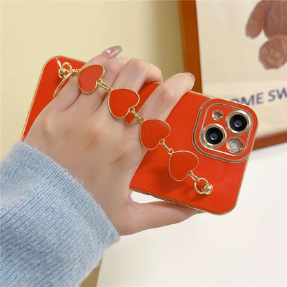 【ぷっくりハートチャーム】カラフルグロス スマホケース｜iPhone対応 #250730