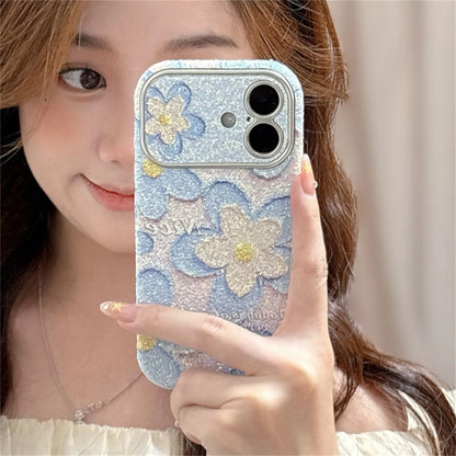 フラワーモチーフ iPhoneケース｜パステルカラー・立体テクスチャ #240605