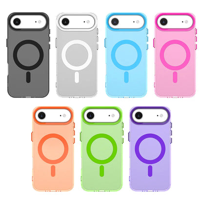 【ワイヤレス充電対応シリーズ】クリアカラー バイカラーリング スマホケース｜iPhone対応 #250825