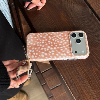 【ピンクバンビ】Banbi 鹿柄 チャーム付き スマホケース｜iPhone対応 #240614
