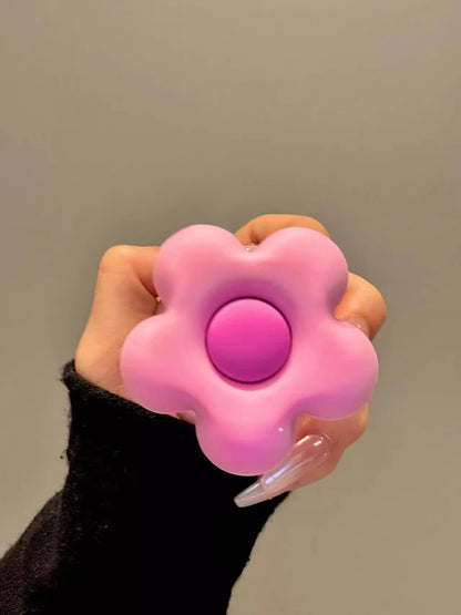 【フラワーハートグリップ】ハートドット×立体フラワーグリップ スマホケース｜iPhone対応 #250330