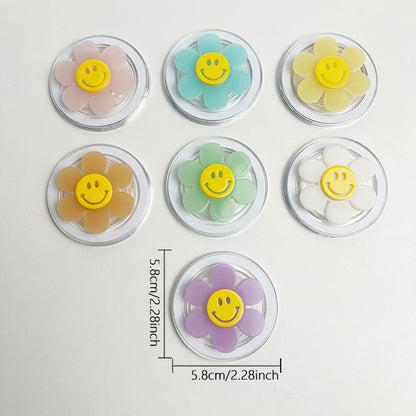 【スマホグリップ】スマイル ニコちゃん デイジーフラワー | Magnet対応 #241105