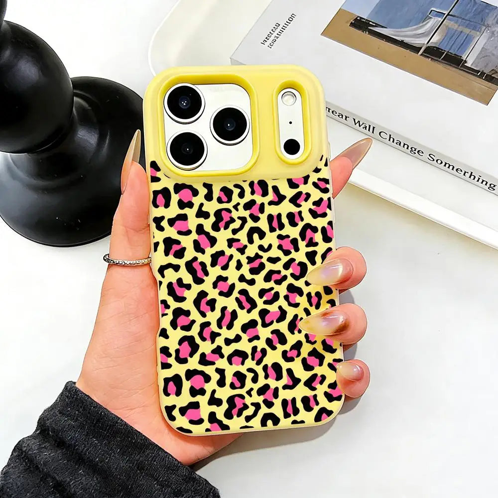 カラーレオパード iPhoneケース｜ポップ カラフルデザイン・耐衝撃ケース #240302