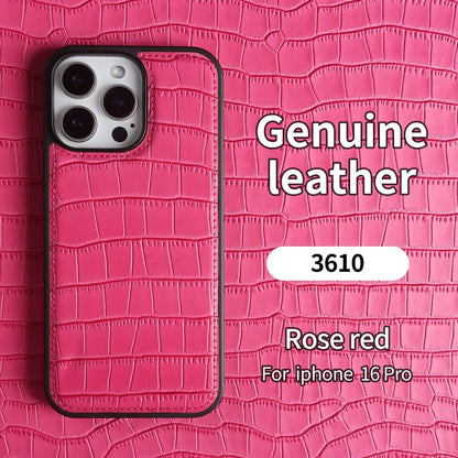 【本革シリーズ】クロコ型押し 本革プレミアムケース｜iPhone対応 #240920