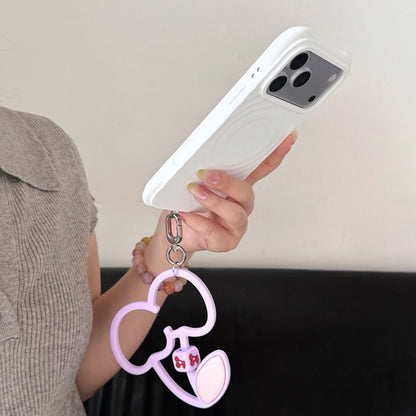 【ストラップ】さくらんぼが可愛く揺れる♪ シリコン製スマホストラップ（フック付き・落下防止）#261164