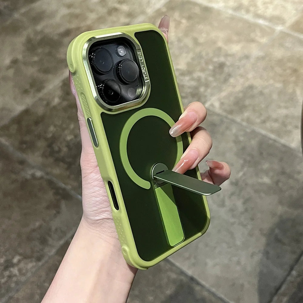 マットカラー スタンド付き Magnet内蔵 iPhoneケース｜耐衝撃・くすみカラー #261267　