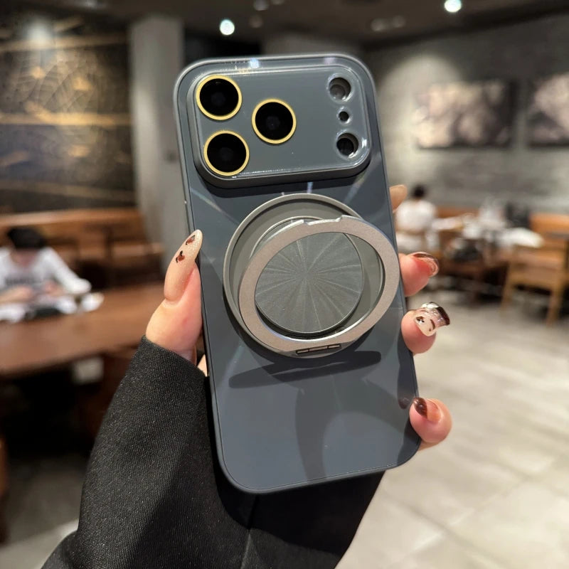 ラディアルリング スマホケース｜放射デザイン・折りたたみリング一体型 iPhoneケース #240407