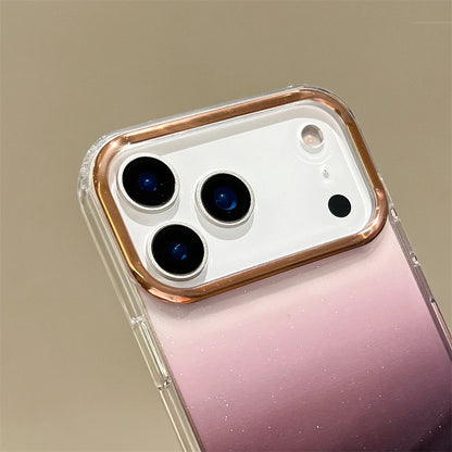 【グラデーションシリーズ】ラメ入りクリアフレーム スマホケース｜iPhone対応 #251127