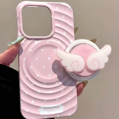 スマホグリップ｜天使の羽 ウイングデザイン スマホスタンド 落下防止 #260430