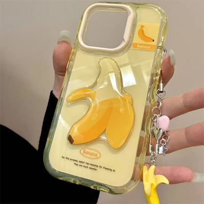 【フルーツシリーズ】バナナ＆スイカ ポップデザイン スマホケース｜iPhone対応 #251003