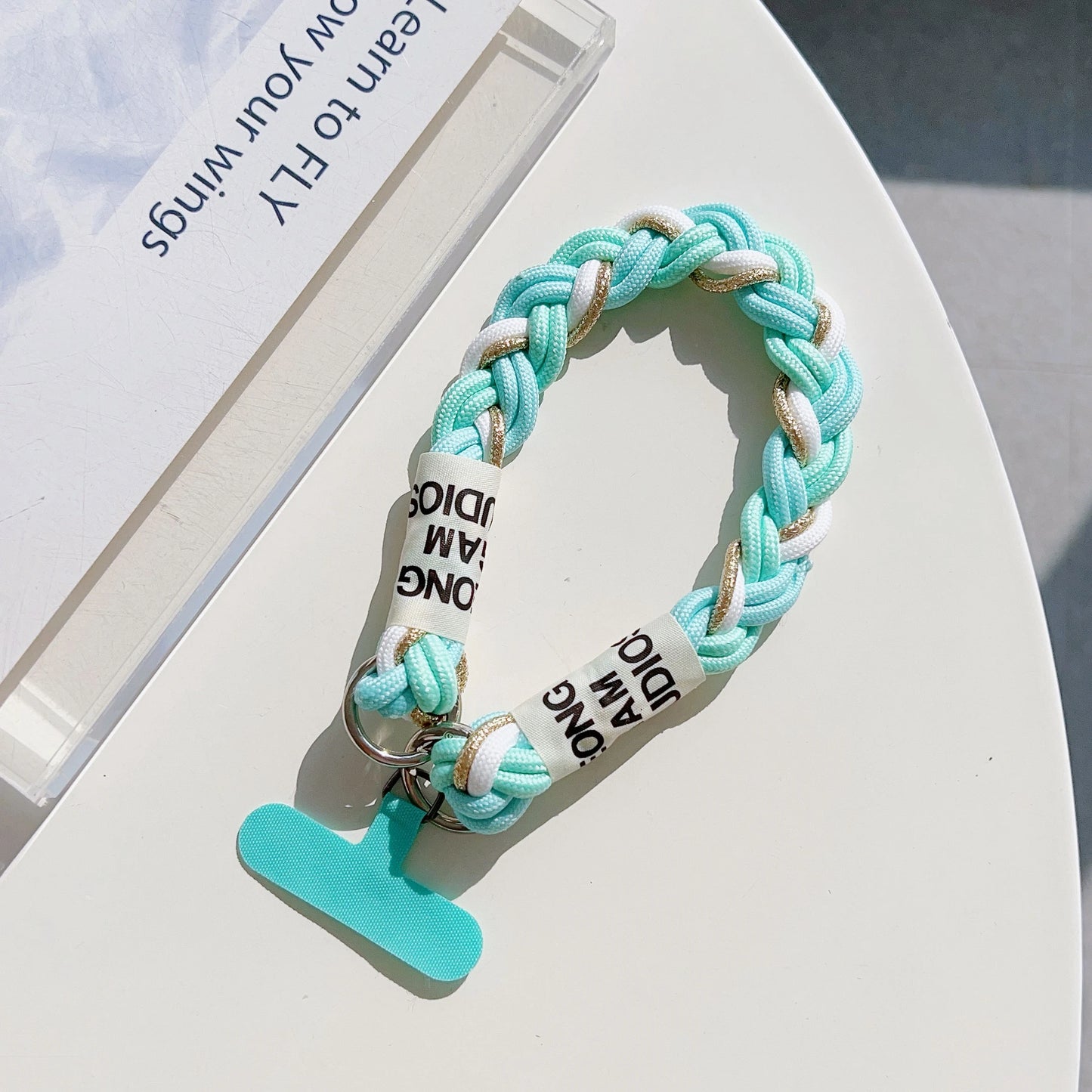 【ストラップ】くすみカラー編み ロープストラップ