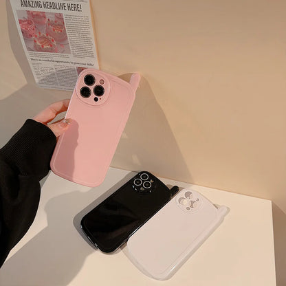 【アンテナ風デザイン】つるんとシリコン｜iPhoneケース #250503