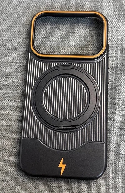 【Magsafe対応】耐衝撃 マット 超薄型 回転式メタルリングスタンド スマホケース｜iPhone対応 #250306