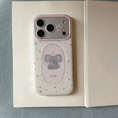 パーティーゾウ グリップ付き iPhoneケース｜クリアケース・Magnet内蔵 #230927