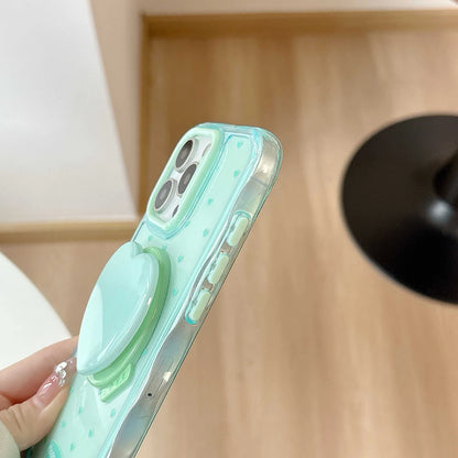 【ハートスタンド付き】クリアスマホケース｜iPhone対応 #250501