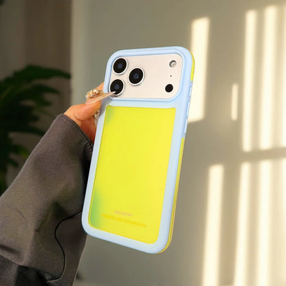 【ネオン メタリック カラー】ラバーフレーム スマホケース｜iPhone対応 #250128