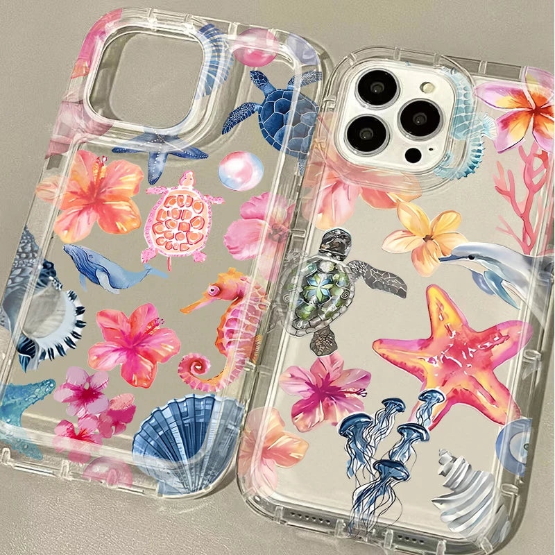浜辺 夏風デザイン クリア iPhoneケース｜マリン・幻想的 #260090