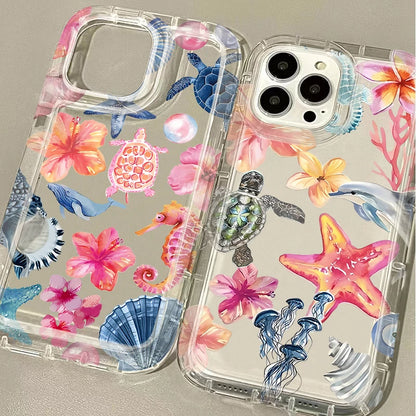 浜辺 夏風デザイン クリア iPhoneケース｜マリン・幻想的 #260090