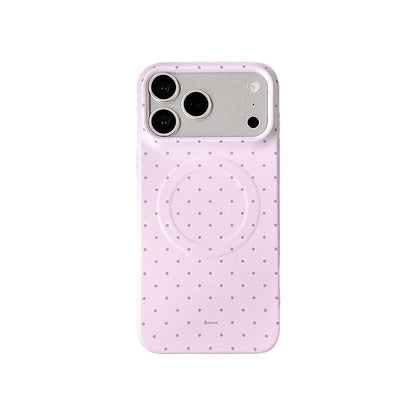 ドット柄 マグネット内蔵iPhoneケース ケースのみ/グリップのみ/セット選択可 (全2色) ガーリー・ニュアンス #261193