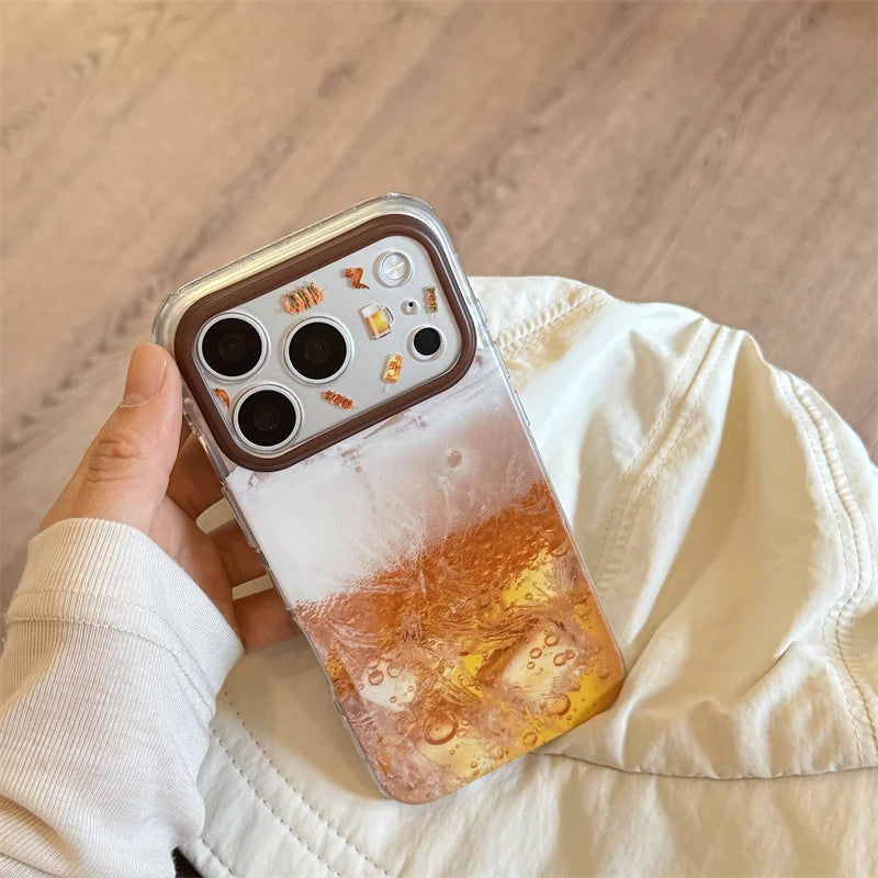 【ビール＆焼き鳥】クリア iPhoneケース｜ユニーク・おもしろ スマホケース SNS おしゃれ #261019