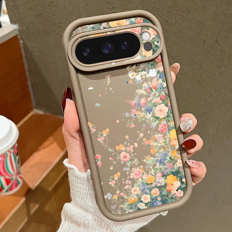 【Google Pixel対応】ボタニカルフラワー スマホケース（全5色）大人かわいい・レトロガーリー #261161