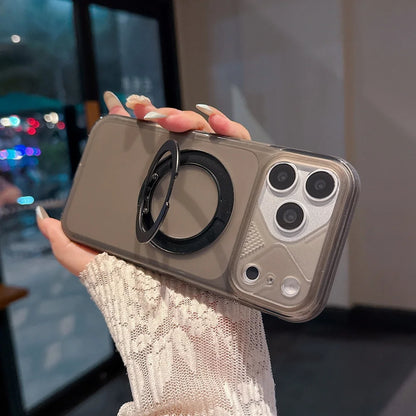【ビビッドカラー】半透明 リングスタンド Magnet内蔵 iPhoneケース｜マット・ネオンカラー PCA #261282　