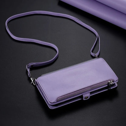 【ブックスタイル】シンプル レザー調 財布一体型 ブックスタイル 手帳型 iPhoneケース｜ショルダー対応 #240126