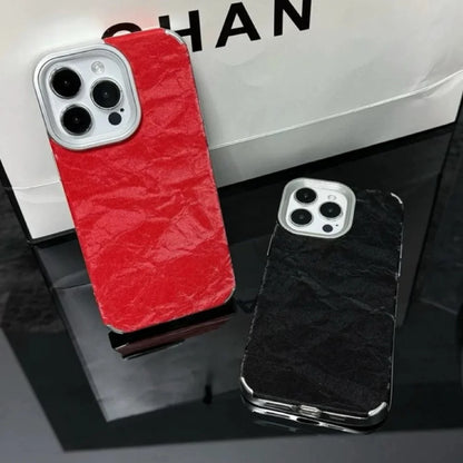 【ベルベット調】ツヤ消し 上品 ベロア メタルフレーム スマホケース｜iPhone対応 #250913